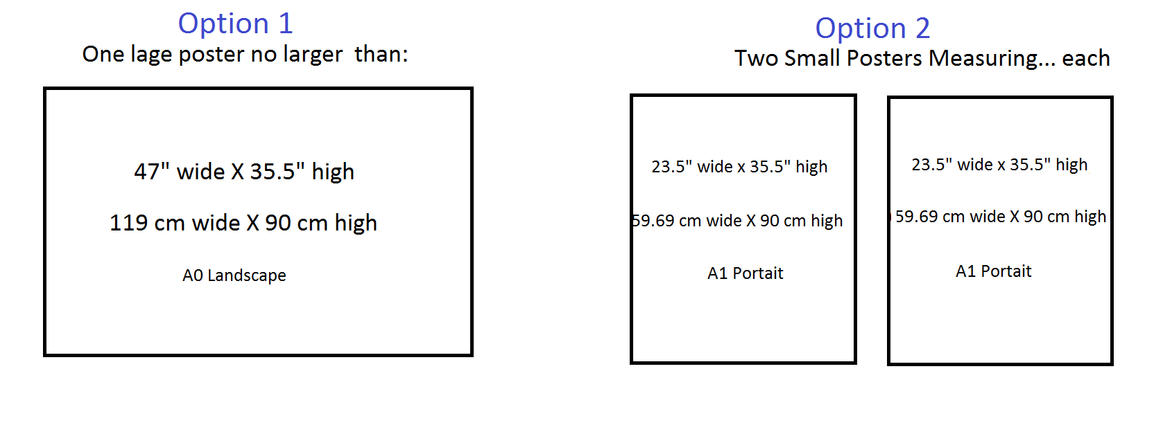 what is a standard poster size